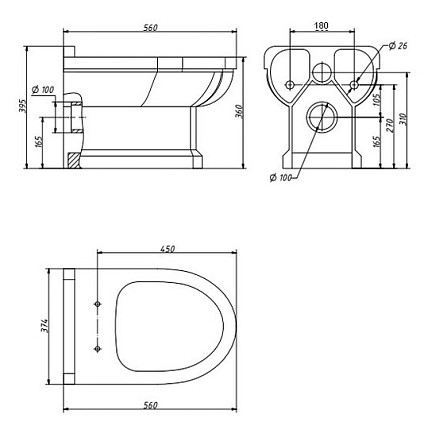 Крышка-сиденье для унитаза 4803 Caprigo Tempo KFe-TC-L810 с микролифтом, графит/хром