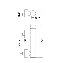 Смеситель для душа AQUAme Siena AQM6213MB матовый черный