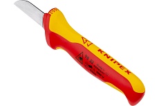 Нож для кабеля Knipex VDE, 190 мм, диэлектрический, 2К ручка, KN-9852SB