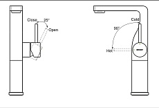 Смеситель для раковины Bravat Arc F16061K-A2-ENG черный