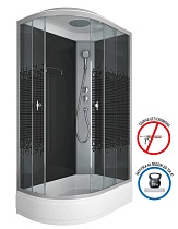 Душевая кабина Niagara Eco NG- 3524-14R BLACK 120x80 стекло с рисунком, R