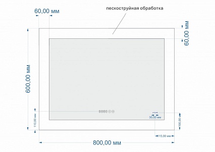 Зеркало Cersanit Design Pro 80x60 см с функцией антипар