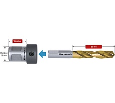 Сверло спиральное HSS-Co с покрытием TiN 2.5x50 мм Karnasch 20.1840-002