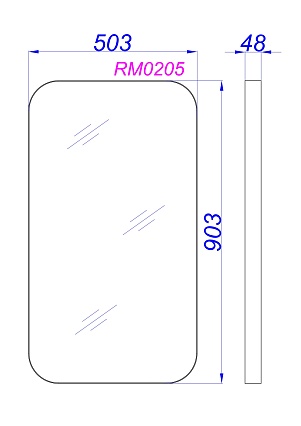 Зеркало Aqwella RM RM0205W 50 см, белый