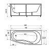 Акриловая ванна Aquatek Пандора 160х75 L/R, без гидромассажа