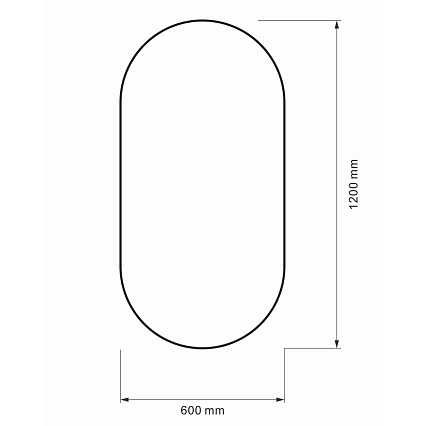 Зеркало Abber Immer Offen 60 см черный AG6401B