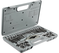 Набор метчиков и плашек Ермак 31 предмет М3-М12 657-003