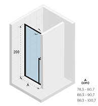 Душевая дверь Riho Lucid GD101 90x200 белый матовый G005002122