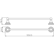 Полотенцедержатель Rav Slezak Morava MKA0701/55Z 55 см золото