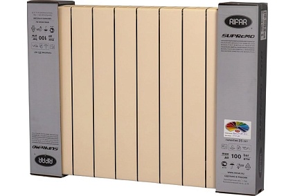 Биметаллический радиатор Rifar SUPReMO 500-10 Ду 3/4, АЙВОРИ R S500103/41013