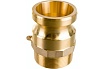 Камлок типа F (ниппель; наружная резьба BSP; 50 мм-2"; латунь) TITAN LOCK TL200FBR