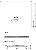 Поддон для душа Riho Basel 402 90x80 белый