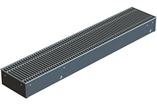 Конвектор внутрипольный ELSEN EKN, с естественной конвекцией, ширина, мм-240, высота, мм-150, длина, мм-2600, роликовая решетка, алюминий, EKN.240.150.2600 ABR