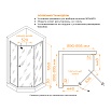 Душевой уголок RGW Hotel HO-088B 90x90 матовое, черный 350608899-24