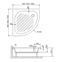 Поддон для душа RGW BP/CL-S 80x80