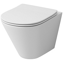 Подвесной унитаз Grossman GR-4477S с тонкой крышкой, белый глянец