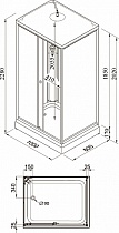 Душевая кабина Тритон Квадро А Щ0000045506 100x80 ДН4, полосы