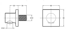 Шланговое подключение Jacob Delafon Modulo E8467-CP