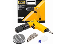 Пневмодрель с реверсом, набором бит и сверл JCB 20пр патрон: 1-10мм, 105 л/мин, 1800об/мин, 6.3Bar,штуцер 1/4" JCB-RP7810 /RP7102/(58338)
