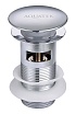 Донный клапан Aquatek AQ6001CR с переливом, Click-clack, хром