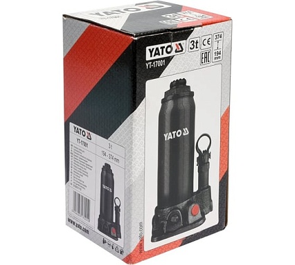 Гидравлический бутылочный домкрат Yato 3Т YT-17001