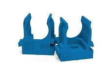 Крепеж-клипса для труб для прямого монтажа Промрукав синяя д16 100 шт. PR13.0143