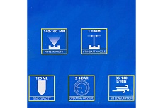 Краскораспылитель Partner мини с боковым металлическим бачком, 125 мл, 1.0 мм, 2.0 bar, 50-100 л/мин, присоединительная резьба 1/4 PA-F2(28397)