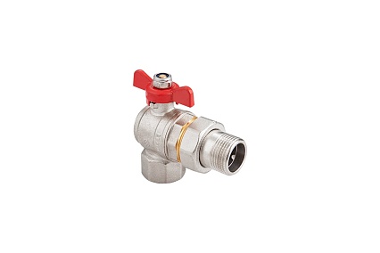 Шаровой кран со сгоном MVI американка, угловой ДУ 15, 1/2" BV.522.04