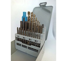 Набор ручных метчиков GSR DIN 352 M3-M12 HSSE-VAP + сверла 29 предметов B08508010