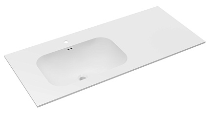 Раковина Vincea Elise 120 см Corian, белый матовый, левая VCB-4EL120MW-L
