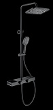Душевая стойка Wonzon&Woghand Shelf WW-B3552-MB термостат, черный матовый