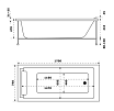 Акриловая ванна Jacob Delafon Spacio 170x75 без подушки