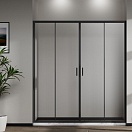 Душевая дверь Vincea Сити (City) VDS-5CT2170CLB 170x195 черный, прозрачная