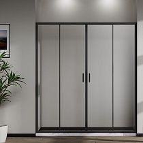 Душевая дверь Vincea Сити (City) VDS-5CT2170CLB 170x195 черный, прозрачная