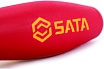 Плоская отвертка Sata серия G 4x100 мм, 205/32.3 мм, изолированная, прямой шлиц 61313
