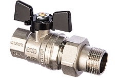 Кран Американка Н/В Ду-20 /3/4&quot; Бабочка черная Bugatti OREGON 3220032