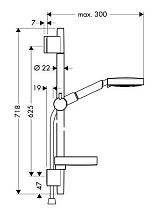 Душевой гарнитур Hansgrohe Raindance S 120 AIR 27886000