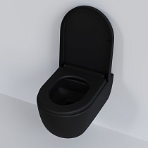 Крышка-сиденье Ambassador Abner 102T20201 толстое, черный матовый