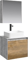 Мебель для ванной Aqwella 5 stars Mobi 60 см корпус бетон светлый