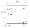 Поддон для душа Cezares TRAY-AS-AH-90/80-30-W 90x80 из мрамора