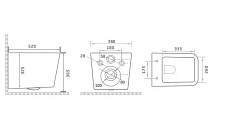 Подвесной унитаз Gid Tr2144 с микролифтом, белый глянцевый