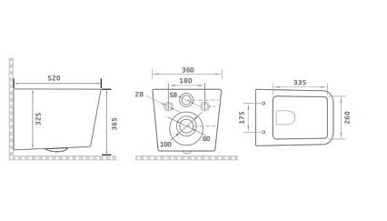 Подвесной унитаз Gid Tr2144 с микролифтом, белый глянцевый