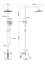 Душевая стойка Wonzon&Woghand WW-B2166-A-MW белый матовый