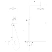 Душевая стойка Lemark Bronx LM3760GM графит