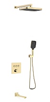 Душевой набор Vincea VSFW-4311BG трехрежимный, брашированное золото
