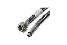 Подводка для смесителя Doron с оплетением из нержавейки и фибро-нейлона 1/2 М10 50 см длинная (5/200) 014448