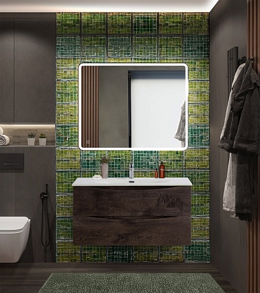 Мебель для ванной BelBagno Marino-Cer-N 100 см Rovere Nature Grigio