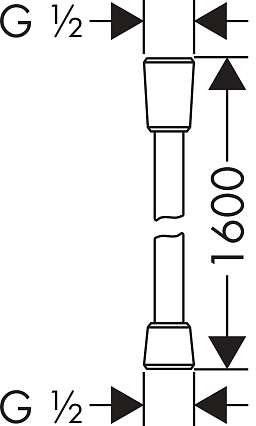 Шланг Hansgrohe Isiflex 28276000 160 см хром