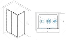 Душевой уголок RGW Leipzig LE-41 110x90, прозрачное