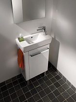 Мебель для ванной Geberit Renova Compact 50 см с полотенцедержателем, белый глянец